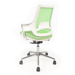 Regal Krom Ayaklı Çalışma Koltuğu Beyaz Yeşil