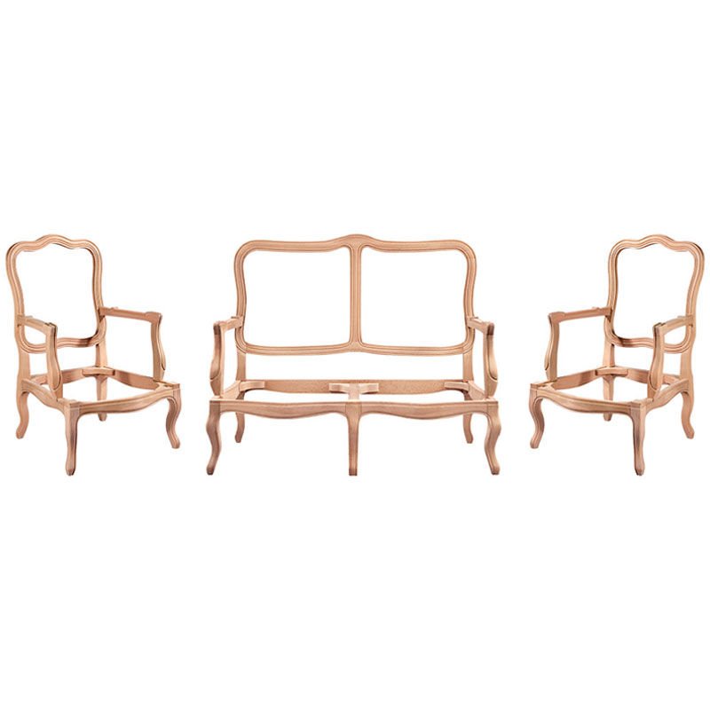 İtalyan Ham Ahşap Çay Takımı