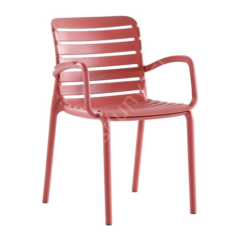 Verdalüx Kollu PP Plastik Sandalye Siyah