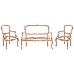 Minika Oymalı Ham Ahşap Çay Takımı