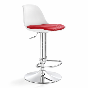 Vegas Beyaz Modern Tepsi Ayaklı Bar Sandalyesi