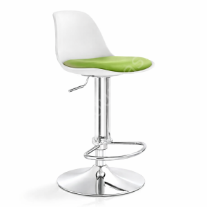 Vegas Beyaz Modern Tepsi Ayaklı Bar Sandalyesi Turuncu