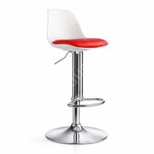 Vegas Beyaz Modern Tepsi Ayaklı Bar Sandalyesi