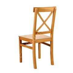 Çapraz Izgaralı Ahşap Sandalye Natural