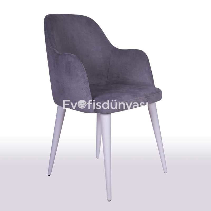 Chen Torna Ayaklı Ahşap Sandalye Gri