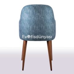 Chen Torna Ayaklı Ahşap Sandalye Mavi
