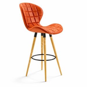 İzmir Ahşap Ayaklı Bar Sandalyesi