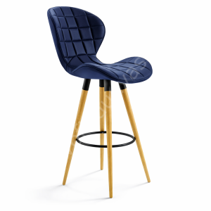 İzmir Ahşap Ayaklı Bar Sandalyesi