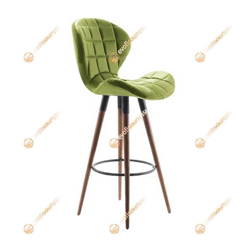 İzmir Ahşap Ayaklı Bar Sandalyesi