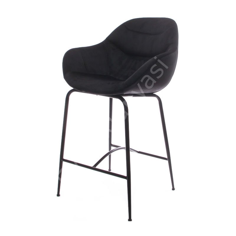 Arf Metal Ayak Bar Sandalyesi 65 cm - Siyah