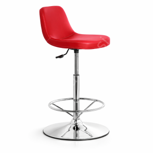 Mini Lodi Krom Tepsi Ayaklı Bar Sandalyesi