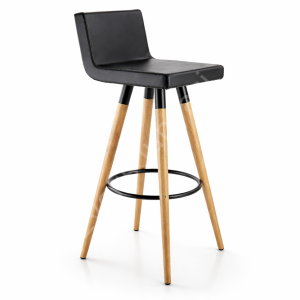 Alpar Ahşap Ayaklı Bar Sandalyesi