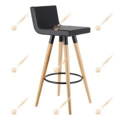 Alpar Ahşap Ayaklı Bar Sandalyesi