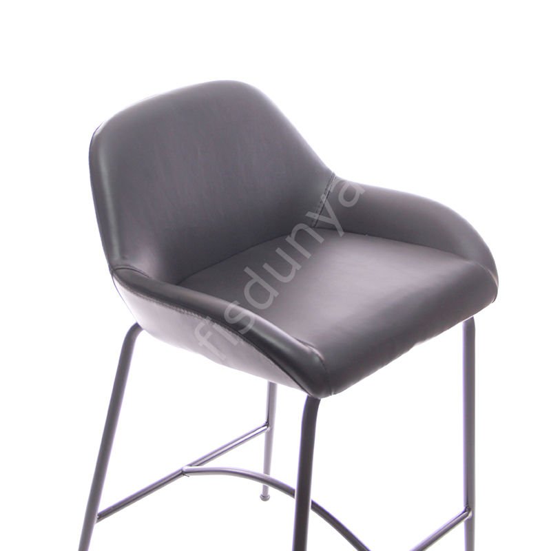 Aura Metal Ayak Bar Sandalyesi 65 cm - Siyah