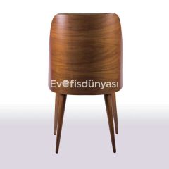Devid Ceviz Kaplama Ahşap Sandalye Haki