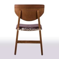 Smile Ceviz Kaplama Ahşap Sandalye Kahve