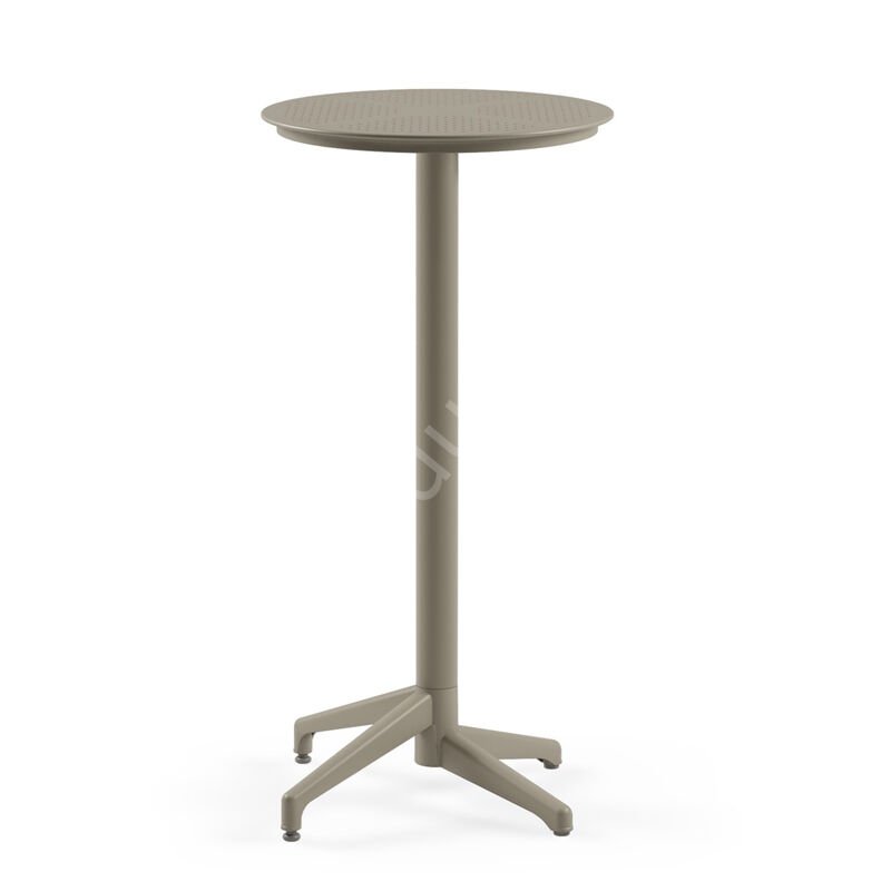Moon 60 cm Yuvarlak Bistro Bar Masası Vizon