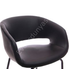 Ciro Metal Ayaklı Bar Sandalyesi 75 - Siyah