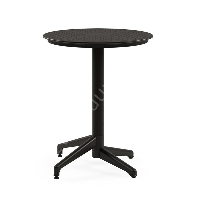 Moon Yuvarlak 60 cm Sabit Kafe Masası Siyah