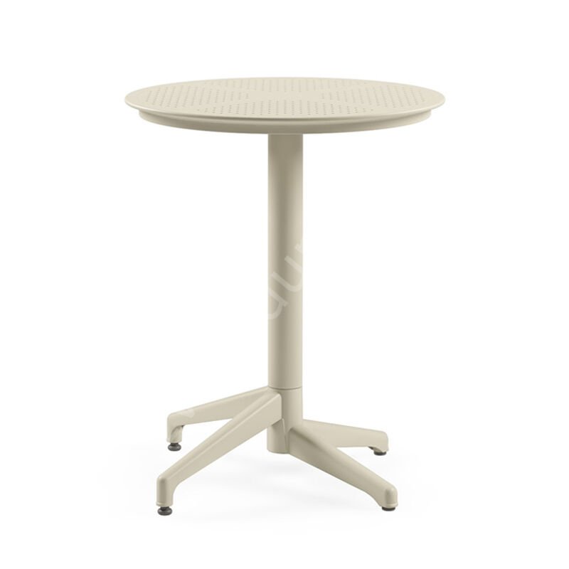 Moon Yuvarlak 60 cm Sabit Kafe Masası Bej