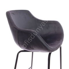 Megan Metal Ayaklı Bar Sandalyesi Antrasit - 75