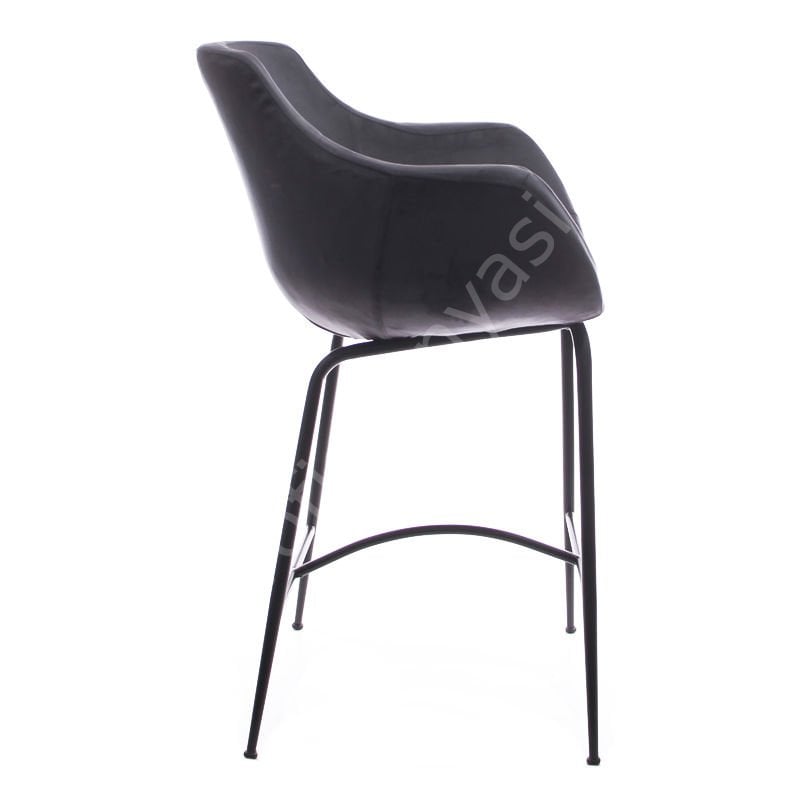 Megan Metal Ayaklı Bar Sandalyesi Antrasit - 75