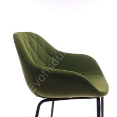 Arf Desenli Metal Ayak Bar Sandalyesi