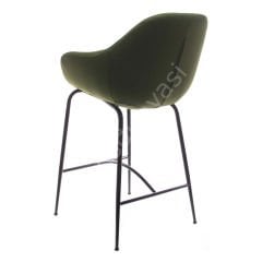 Arf Desenli Metal Ayak Bar Sandalyesi 75 - Yeşil Keten