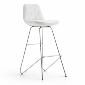 Kullek Krom Ayaklı Bar Sandalyesi