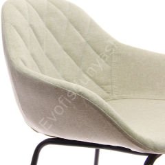 Arf Desenli Metal Ayak Bar Sandalyesi 65 - Krem Keten