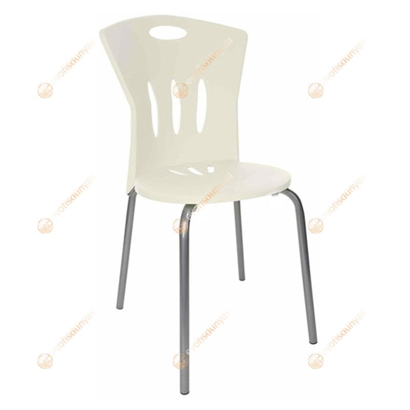 Linda Plastik Sandalye Krem