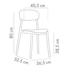 Ale PP Cafe Sandalyesi (4 Adet)