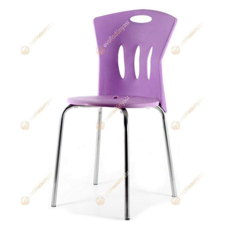 Linda Plastik Sandalye Mor