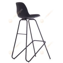 Vegas Metal Boyalı Ayak Bar Sandalyesi Siyah