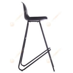 Vegas Metal Boyalı Ayak Bar Sandalyesi Siyah