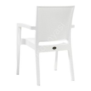 Real Rattan Görünümlü Kollu Sandalye