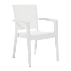 Real Rattan Görünümlü Kollu Sandalye