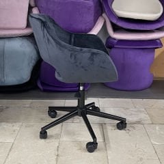 Store Çalışma Sandalyesi Antrasit Kumaş - Siyah Boya