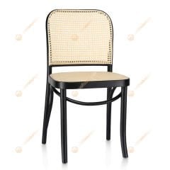 Draf Hazeranlı Thonet Sandalye Siyah