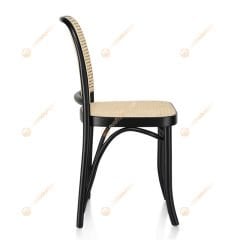 Draf Hazeranlı Thonet Sandalye Siyah