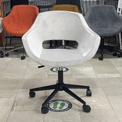 Store Çalışma Sandalyesi Krem Kumaş - Siyah Boya