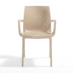 Lost PP Rattan Görünümlü Sandalye Kapiçino