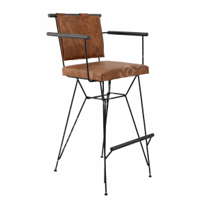 Penyes Metal Kol Bar Sandalyesi 75 cm - Kahve