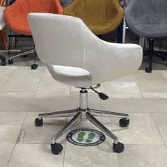 Store Çalışma Sandalyesi Krem Kumaş - Krom