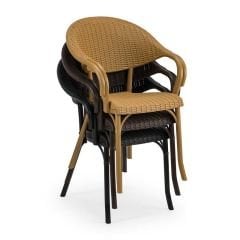 Lusiya Rattan Görünümlü Sandalye
