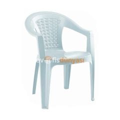 Ekonomik Plastik Sandalye Kollu Gri