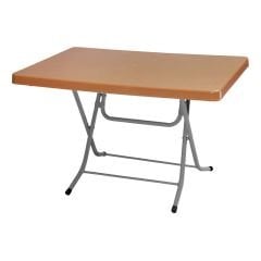 70x110 Katlanır Plastik Masa Teak
