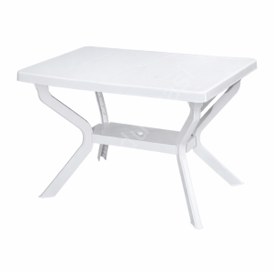 70x110 Muz Ayak Plastik Masa Beyaz