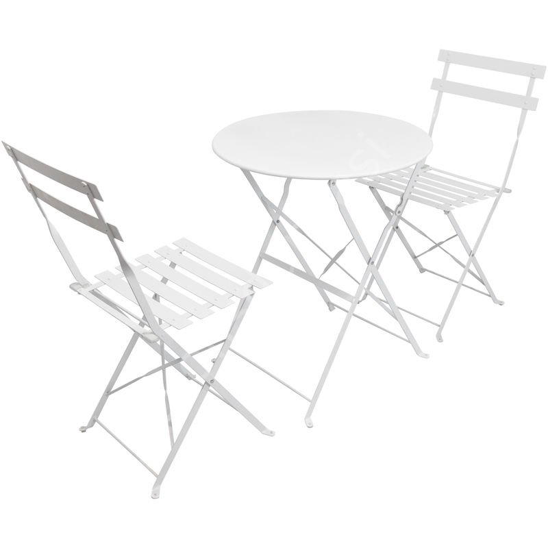 Biga Katlanır Metal Masa Sandalye Takımı Beyaz