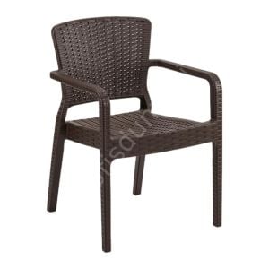 Feyza Rattan Görünümlü Kollu Sandalye